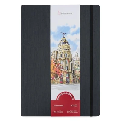 Afbeelding van Hahnemühle Aquarelblok 200 g/m², fijne korrel, 30 vellen, natuurlijk wit, DIN A4