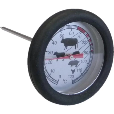 Afbeelding van Analoge vleesthermometer / keuken thermometer RVS 12 cm Vleesthermometers