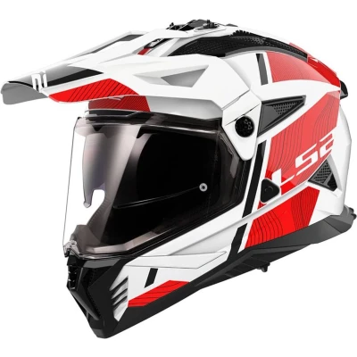 Afbeelding van LS2 MX702 Pioneer II Hill White Red 06 L Maat Helm