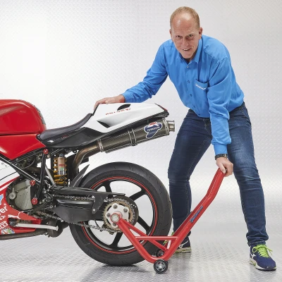 Afbeelding van Datona Extra Sterke Paddockstand Enkelzijdige Ophanging Ducati (21,7 En 25,7 Mm) Rood
