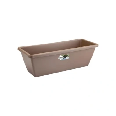 Afbeelding van Elho Barcelona Balkonbak 50 Plantenbak voor Balkon Buiten Ø 49.8 x H 16.0 cm Taupe