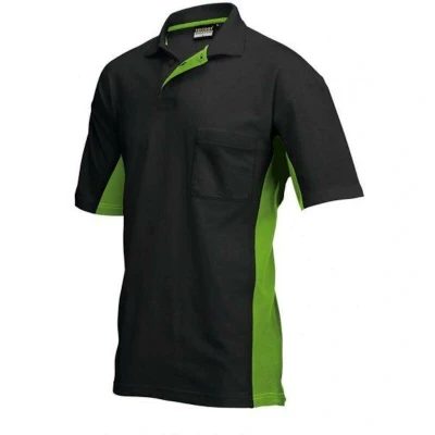 Afbeelding van Tricorp Poloshirt Workwear 202002 180gr Zwart/Lime Maat 5XL