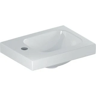 Afbeelding van Geberit iCon Light fontein kraangat links wit (38 x 28 cm) 1 kraangat,