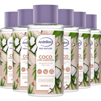 Afbeelding van 6x Andrelon Conditioner Coco Curl Creation 400 ml