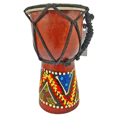 Afbeelding van 12cm Djembe Drum Bongo Kleurrijk Beschilderd