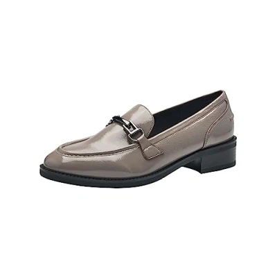 Afbeelding van Tamaris Instappers, Dames, Maat: 39, Taupe patent Kunststof