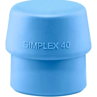 Afbeelding van Halder Kunststofhamerkop hoofd d. 40 mm TPE soft blauw zacht blauw, 1 stuk 3201.040