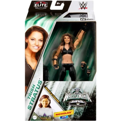 Afbeelding van Mattel WWE Elite actiefiguur WrestleMania met accessoire en Nicholas Build A Figure onderdelen, verstelbaar verzamelobject voor fans