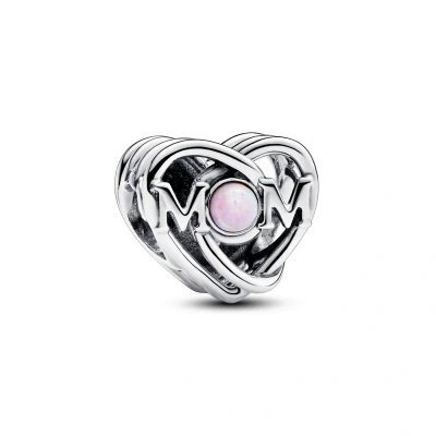 Afbeelding van Pandora 793233C01 Mum &amp; Heart Charm Bedel inStock horloge Zilverkleur