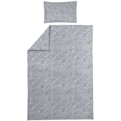 Afbeelding van Meyco Home Dekbedovertrek + Kussensloop 140x200/220 Zebra Grijs