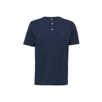 Afbeelding van s.Oliver Henley Tshirt basic, Heren, Maat: XXL, Tiefblau