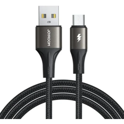 Afbeelding van Joyroom Light Speed Series USB A naar Micro kabel Nylon 3A Snellader 1,2 Meter Zwart