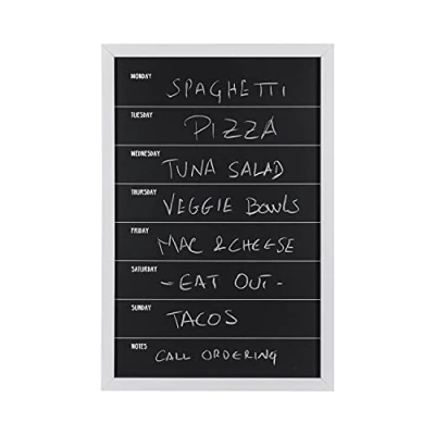Afbeelding van Bi Office Krijtbord weekplanner, 40 x 60 cm, wit frame