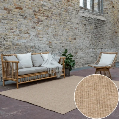 Afbeelding van Jute buitenkleed Naturel Uni 280 x 380 cm (XXL) Interieur05