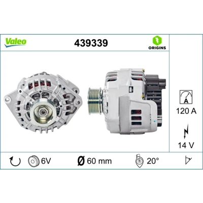 Afbeelding van Dynamo / Alternator VALEO 439339