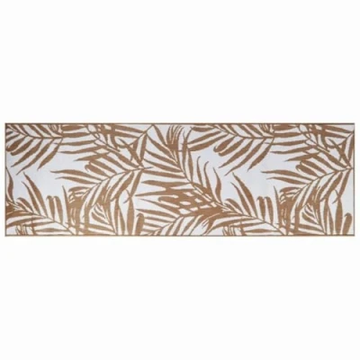 Afbeelding van Buitenkleed omkeerbaar 80x250 cm bruin en wit