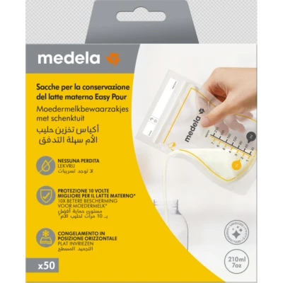 Afbeelding van Medela Moedermelk bewaarzakjes 210ml