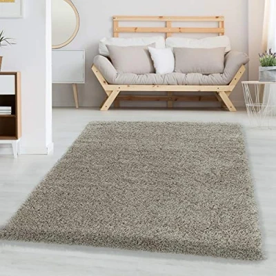 Afbeelding van Carpetsale24 Hoogpolig Vloerkleed Natuur Effen Tapijt Shaggy Modern Woonkamer Slaapkamer, Kinderkamer Trend Soft Fluffy 160 x 230 cm