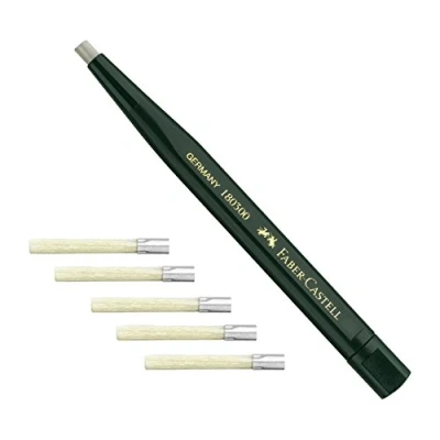 Afbeelding van Faber Castell 180300 draaistift met glasgum, schachtkleur: groen + 5 reservevullingen 180600