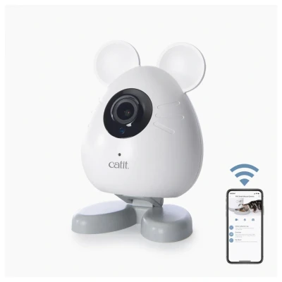 Afbeelding van Catit Pixi Smart Mouse Camera Kattenspeelgoed Wit