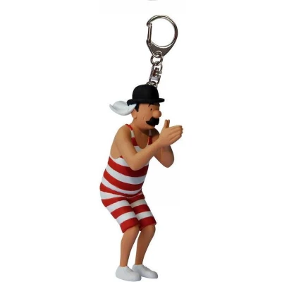 Afbeelding van Kuifje figuur sleutelhanger Jansen in badpak 5 cm