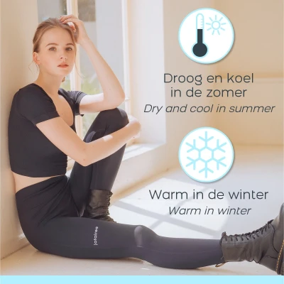 Afbeelding van Jofairee, Perfect Shaper sportlegging Maat S 2 pack Zwart/roze Corrigerende shapewear sport legging Hoge taille en booty lifting Yoga sportkleding voor dames