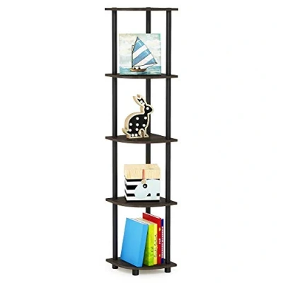 Afbeelding van Furinno 5 laags hoek multifunctionele display rekken, bruin
