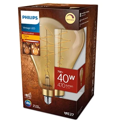 Afbeelding van Philipsilips classic led lamp peer e27 7w 470lm 1800k cri80 dimbaar wit ip20 dxl 162x293mm 31376700
