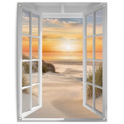Afbeelding van Reinders! Poster Zonsondergang aan het strand