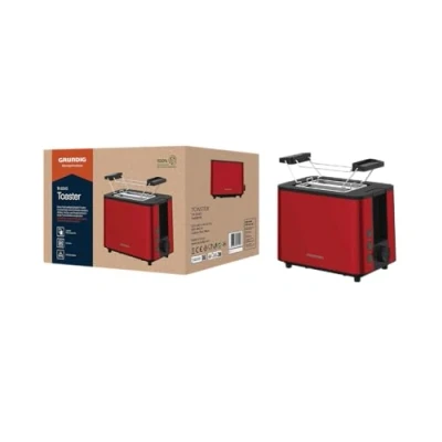 Afbeelding van Grundig TA 8340, Broodrooster, Zwart, Rood