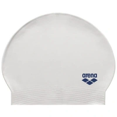 Afbeelding van arena Badmuts, latex, zacht, uniseks, wit/marineblauw