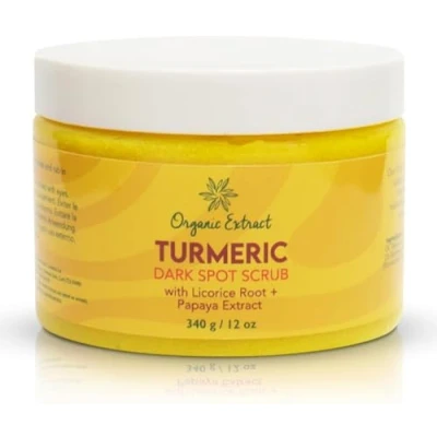 Afbeelding van Organic Extract Kurkuma gezichtspeeling 340 g whitening scrub voor het gezicht scrubreiniger, egaliseert de huidtint diepreinigende, hydraterende