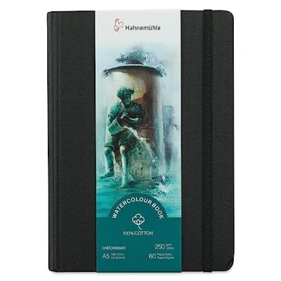 Afbeelding van Hahnemühle Watercolour Book A 5 Portraitformat 60 Pages 250 g