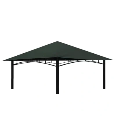 Afbeelding van freigarten.de Vervangend dak voor paviljoen 3x3 meter zand antiek waterdicht materiaal: Panama PCV Soft 370g/m² extra sterk model 3 (antraciet)