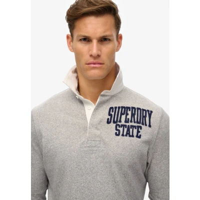 Afbeelding van Superdry Mannen Athletic Rugby top Grijs Grootte: Xxl