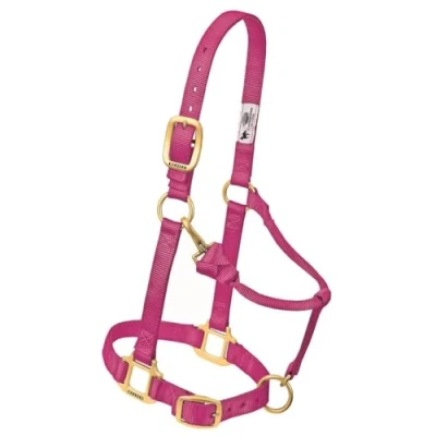 Afbeelding van Weaver Leather Originele verstelbare kin en keel Snap Halter L. Framboos