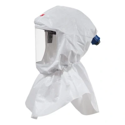 Afbeelding van 3M Versaflo Premium hoofdkap met schouderbedekking, S655, 3M, Wit Geschikt voor Veehouderij