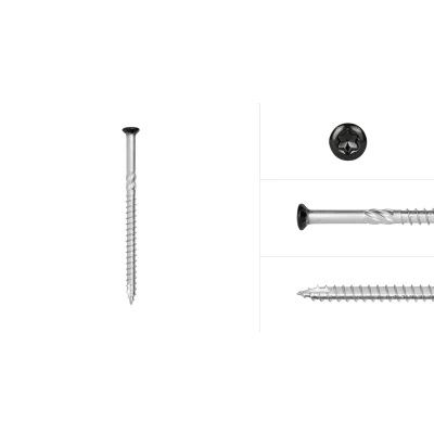 Afbeelding van Tuinschroeven Zwart RVS 410 5 x 80 mm Torx 25 met snijpunt Doos 100 Stuks