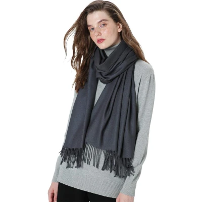 Afbeelding van Geweo Sjaal Dames Wintersjaal 200*70 cm Omslagdoek Stola Grijs