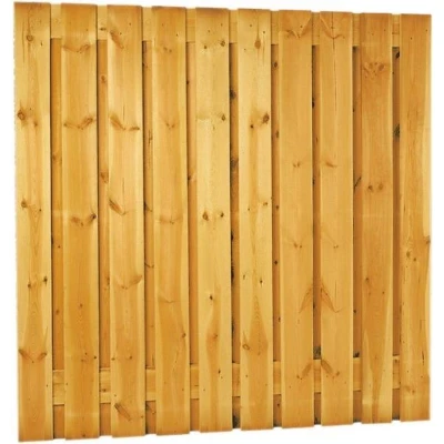 Afbeelding van Intergard Schutting tuinscherm zichtdicht 21 planks 180x180cm RVS
