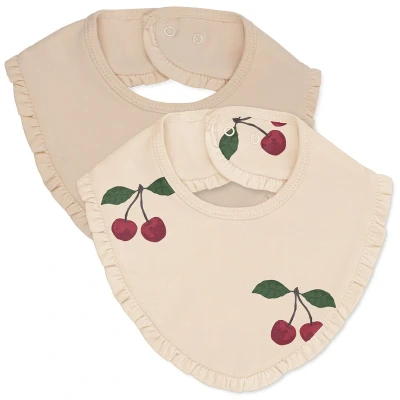 Afbeelding van Konges Sløjd Bib (2 pack) cherry/peach