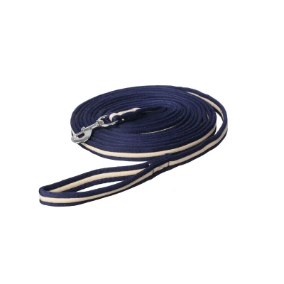 Afbeelding van MHS Longeerlijn &quot;Bright&quot; 8 m Navy Cream