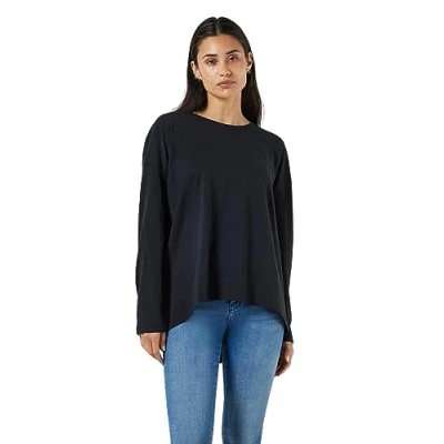 Afbeelding van NOISY MAY NMMATHILDE L/S O NECK HIGH/LOW TOP NOOS Dames T shirt Maat L