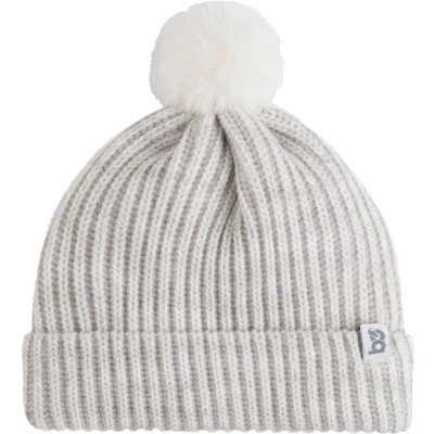 Afbeelding van Baby&#039;s Only Mutsje met pompon Cool Ecru 3 8 jaar 100% acryl GOTS