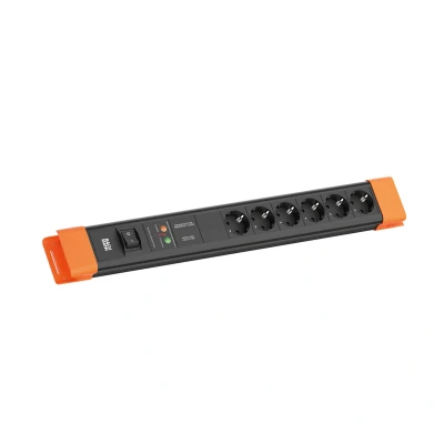 Afbeelding van BACHMANN CONNECTUS 6xCEE7/3, 1xGVS 1xSchalter 2,0m CEE7/7 Sw/Or
