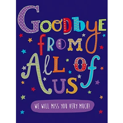 Afbeelding van Piccadilly Greetings Grote afscheid van ons allemaal wenskaart H 11,75 x B 8,75 inch