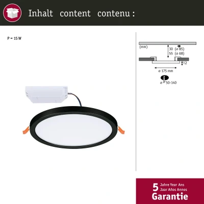 Afbeelding van Paulmann 79961 Areo VariFit LED inbouwlamp 13 W Zwart