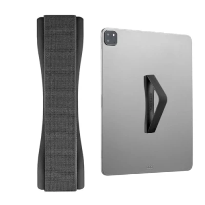 Afbeelding van TECHGEAR Tablet Hand/Vinger Grip Houder, Elastische Zelfklevende Strap Universele Loop om op de achterkant van tablets en hoesjes te plakken voor tablet, iPad, Samsung Tabs, Lenovo, Handheld