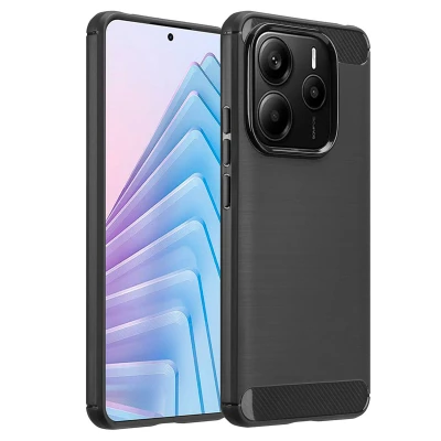 Afbeelding van Xiaomi Redmi Note 14 5G Hoesje Siliconen en TPU (zacht) imoshion Softcase/Backcover Zwart Telefoonhoesje