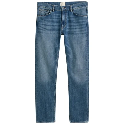 Afbeelding van GANT Regular Straight leg jeans, Heren, Maat: 31x32, Mid blue worn in